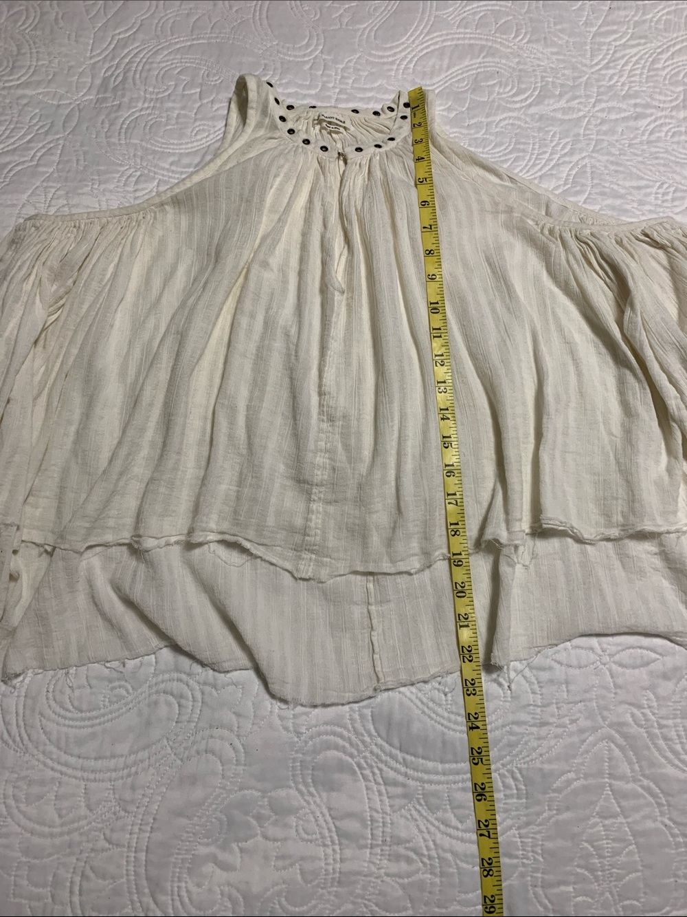 Isabel Marant Women’s Sleeveless Medal Hole Collar Gauzy Flare High-Low SZ36 Top - Picture 13 of 14
